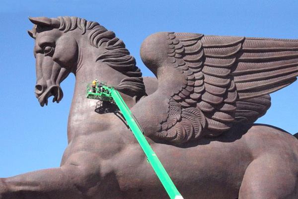 大型铸铜雕塑案例现场