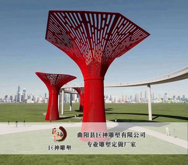 不锈钢地标雕塑-伞