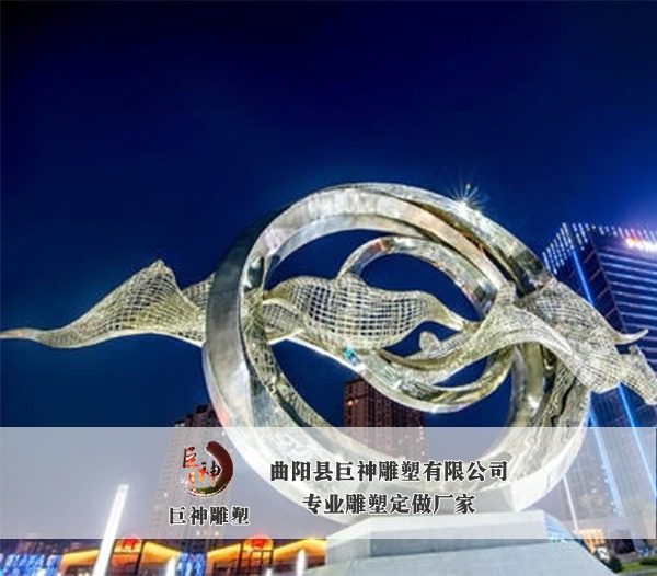 不锈钢地标雕塑-光